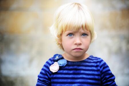 Little girl smileの写真素材