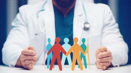 Patient at the doctor's appointment. Health care conceptの写真素材