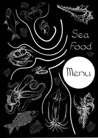 Sea food set menuのイラスト素材