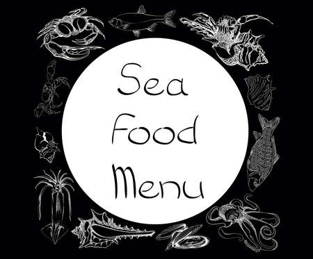 Sea food set menuのイラスト素材