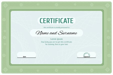 Green certificate for education or servicesのイラスト素材