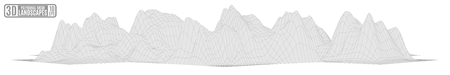 Gray polygonal mountain landscape on a white background vector for advertising.