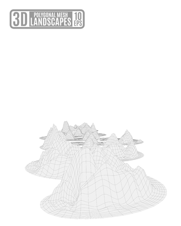 Light polygonal mountains vector illustrationのイラスト素材