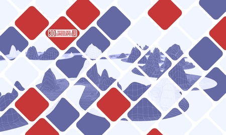 new bright abstraction mosaic polygonal landscape purple.stock image vector. stock image vectorのイラスト素材