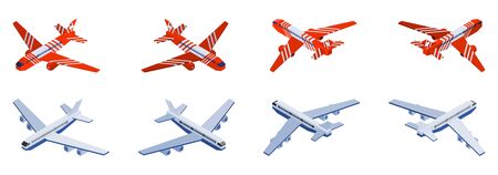isometric aircraft for airport terminal selection. vectorのイラスト素材