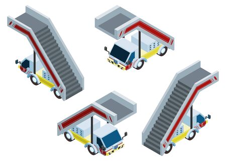 isometric truck gangway. new vector stock illustrationのイラスト素材