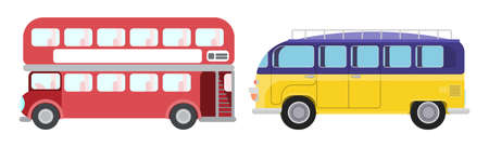 London bus car transport city. flat style vector imageのイラスト素材