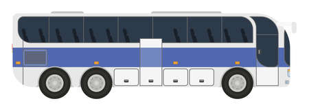 bus for international flights large. flat style vector imageのイラスト素材