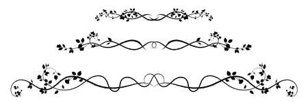 elements for ornament rose weaving plant. doodle sketch vector stockのイラスト素材