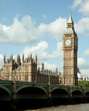 house of Parliament with Big Ban tower in London UK の写真素材
