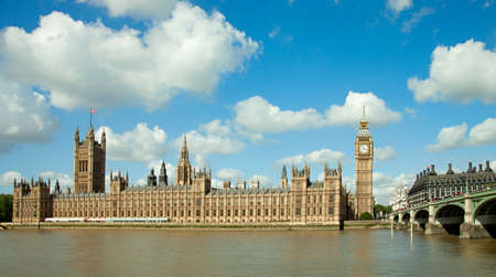 House of Parliament with Big Ban tower in London, UK の写真素材