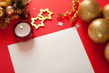 christmas decorations  background with space for text or image 