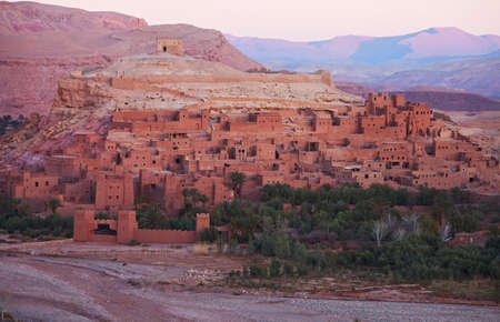 Ksar of Ait-Ben-Haddou at dawn, Morocco.の写真素材
