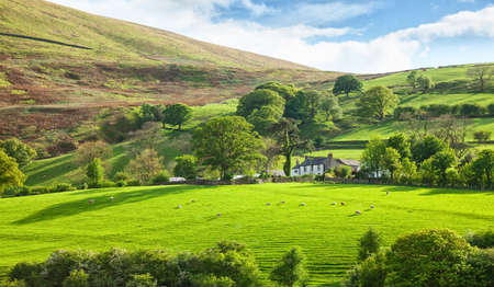 Beautiful spring landscape in Lake District National Park, Cumbria, England, UK.の写真素材