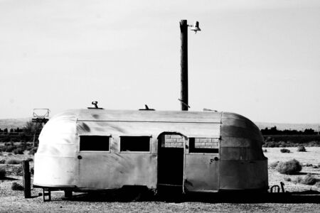 Abandoned Caravanの写真素材