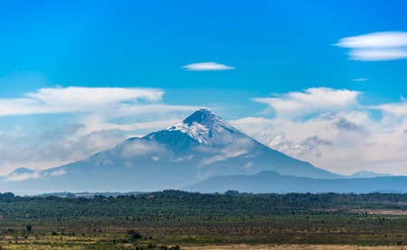 The perfect cone of the Osorno volcano