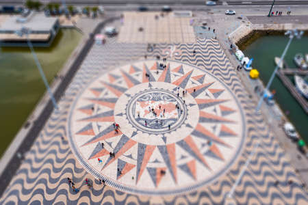 The wind rose on the square of tilt-shift