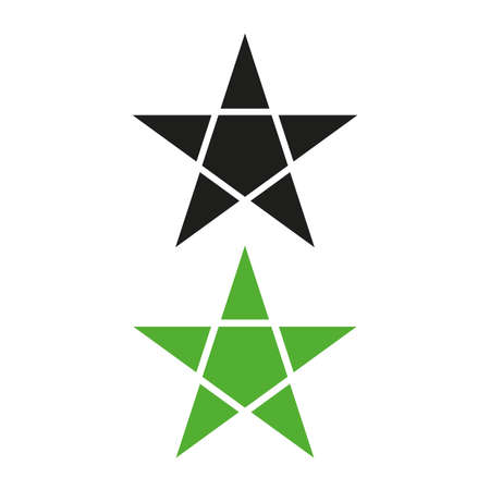icon, star, black and linear, vector illustration.のイラスト素材