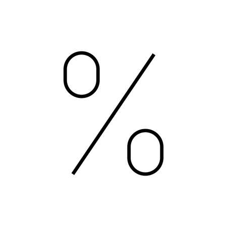 percent icon vector line illustration on white background editable stroke.のイラスト素材