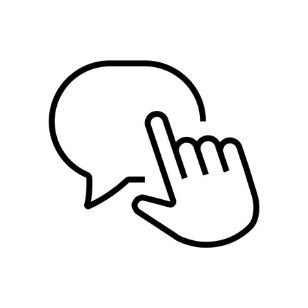 Message Icon, Chat Bubble Editable stroke. Communication linear icon. The symbol can denote Dialogue, speak. Vector illustration Isolated.のイラスト素材