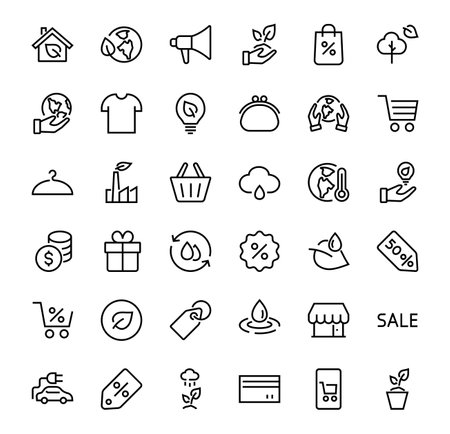 set of ECOLOGY icons, vector lines contains such icons as an electric car, global warming, forest, eco, watering plants, plants and much more. Editable stroke, ecology.のイラスト素材