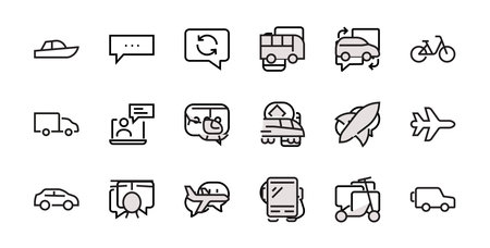 Simple set of message line vector line icons. contains icons such as conversation, SMS, notifications, group chat, and more. Editable stroke. 48x48 pixels perfect, white background.のイラスト素材