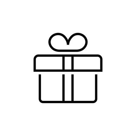 Gift Box Line Icon Gifts for Christmas and New Year Holidays Editable Stroke Simple Iconsのイラスト素材