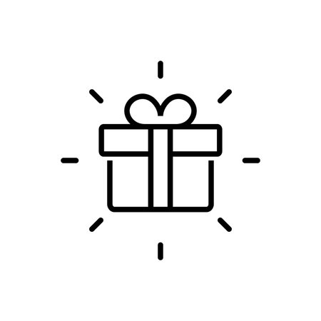 Two Gift Box Line Icon Gifts for Christmas and New Year Holidays Editable Simple Iconsのイラスト素材