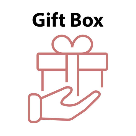 Hand and Gift icon vector symbol. Edited Barcode Give Gift Isolated Iconのイラスト素材