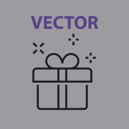 Gift Box Line Icon Gifts for Christmas and New Year Holidays Editable Stroke Simple Iconsのイラスト素材
