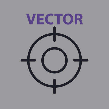 Sight Vector line icon Editable stroke. hunting icon simple icon isolatedのイラスト素材