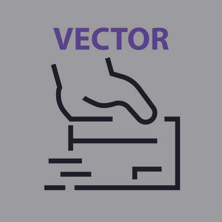 Terminal Vector line icon Editable stroke. business terminal icon simple icon isolatedのイラスト素材