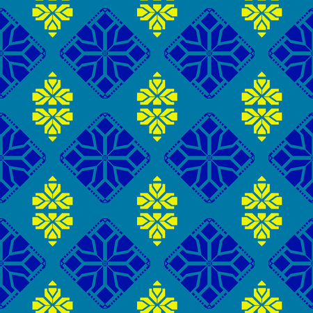 Abstract contemporary seamless pattern of ornament elements. Geometric shapes, textures. Vibrant boho print. Colorful vector illustration isolated on grey background.のイラスト素材