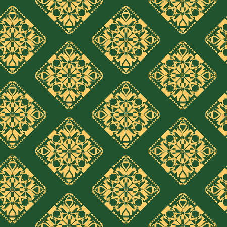 Abstract contemporary seamless pattern of ornament elements. Geometric shapes, textures. Vibrant boho print. Colorful vector illustration isolated on grey background.のイラスト素材