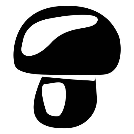 Champignon mushroom outline. Edible Organic mushrooms. Truffle. Forest wild mushrooms types. Colorful illustration isolated on white background.の写真素材