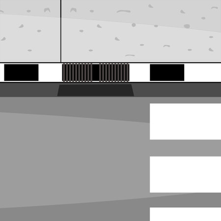 Crossroads, road. Isometric city elements. Garden decoration. Park hills Colorful vector illustrationのイラスト素材