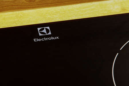 Miami/USA - Marth 17, 2020: Electrolux logo on the ceramic hob. Electrolux is a one of the most...