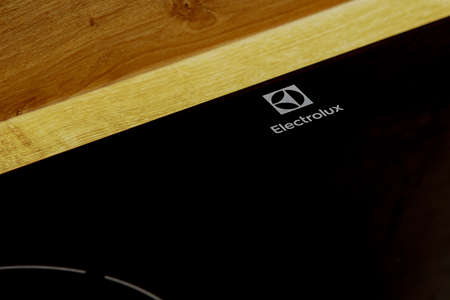 Miami/USA - Marth 17, 2020: Electrolux logo on the ceramic hob. Electrolux is a one of the most...