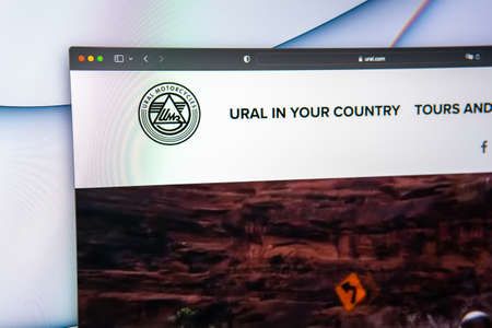 Miami, USA - 11.28.2021: SWIFT company website homepage. Close up of SWIFT logo. Can be used as...