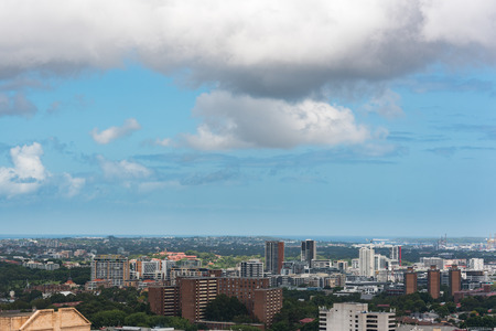 Sydney harbor with ships and yachts and adjacent bulidings from heightの写真素材