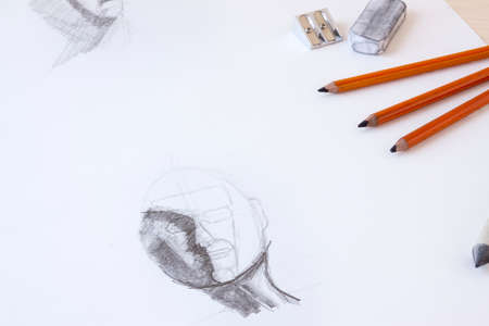 Charcoal Drawingの写真素材