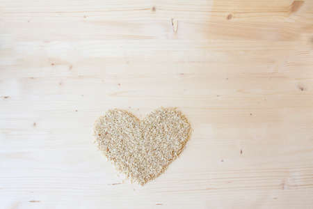 Brown Rice Heartの写真素材