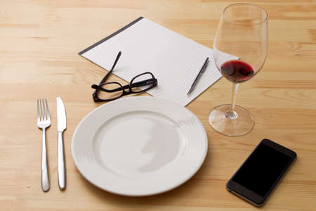 Wine glasses bottle smartphone and glasses, red wineの写真素材