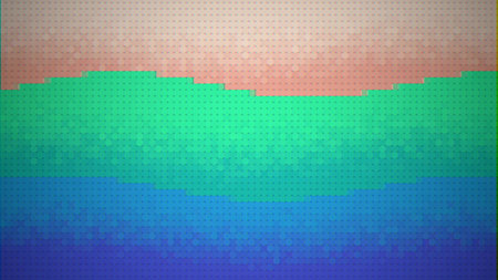 Floating lines pixelated 8 bit 80s vintage digital geometrical trendy background.の写真素材
