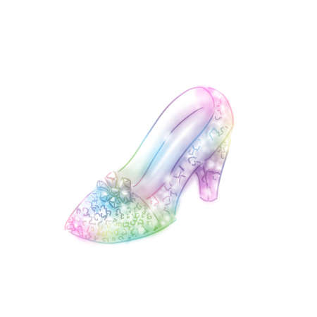 cinderella's multicolored glass slipperの写真素材