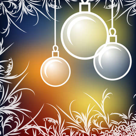 balls and frosty patternのイラスト素材