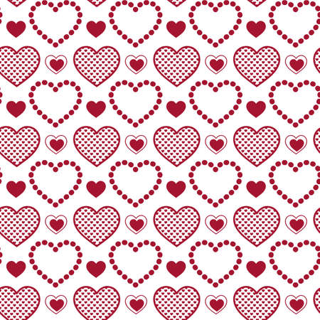 Abstract seamless pattern hearts. Vector illustration.