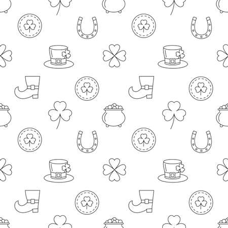Seamless pattern St. Patrick's Day. Vector illustration.のイラスト素材