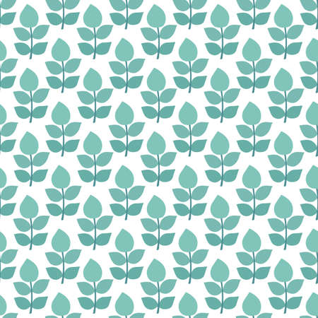 Seamless pattern of twigs and leaves. Flat style. Vector illustration.のイラスト素材