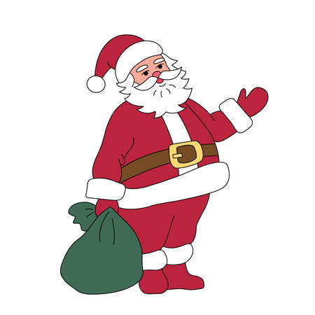 Santa Claus character. Vector illustration.のイラスト素材